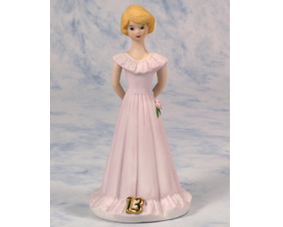 25. Growing Up Girls Figurine - Blonde, Age 13