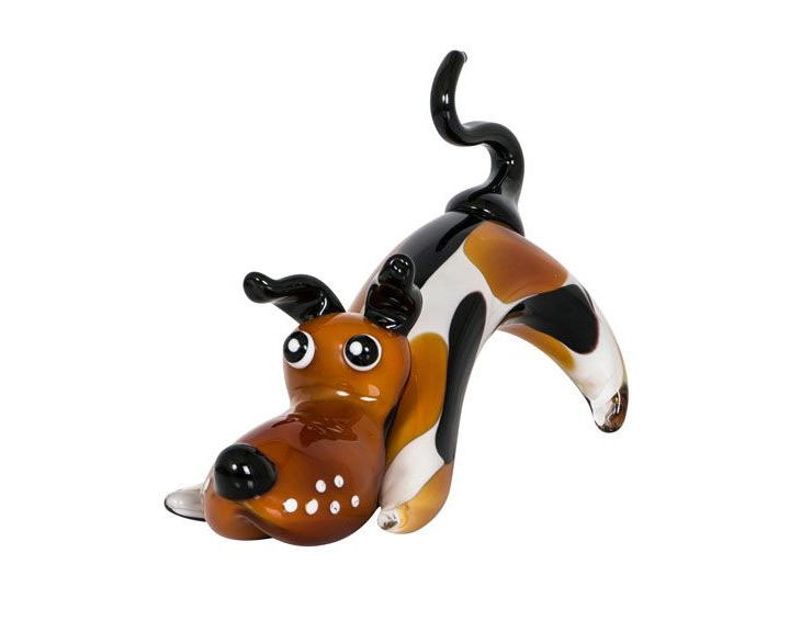 12. Zibo - Coloured Glass 'Fido' Dog Ornament
