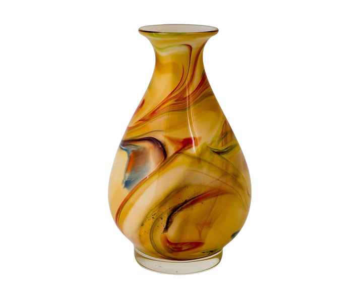 07. Zibo Coloured Glass 'Biscotti' Vase