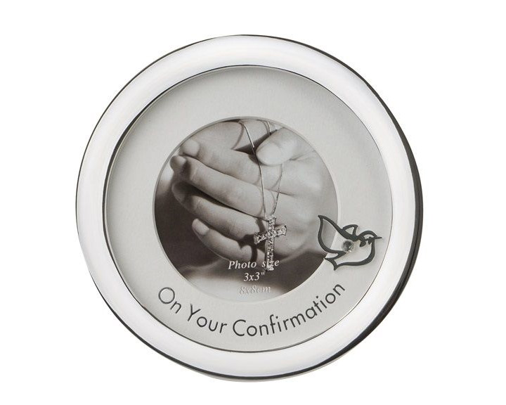 07. \'On your Confirmation\' Round Silver Frame