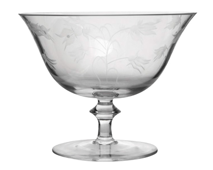 04. Visla Glass 'Poema' Decorated Footed Bowl