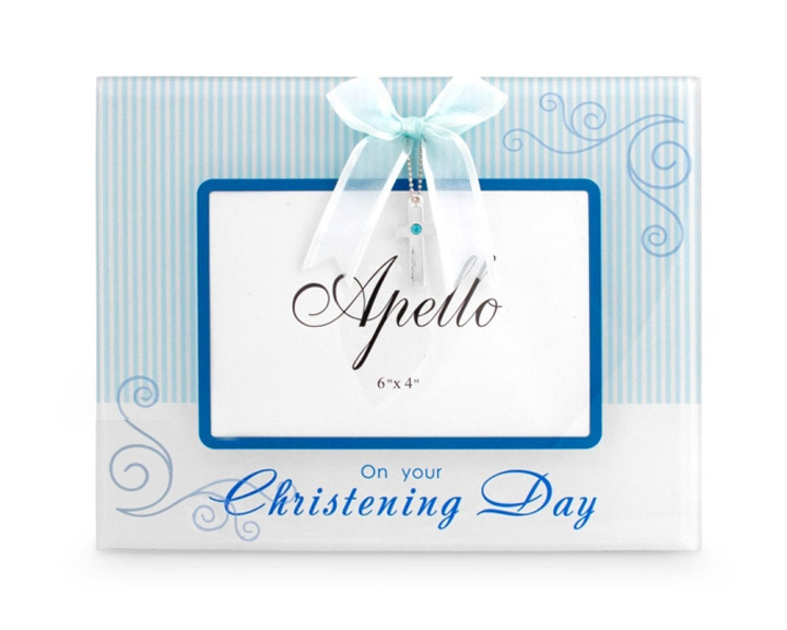 16. 'On Your Christening Day' Photo Frame, Blue