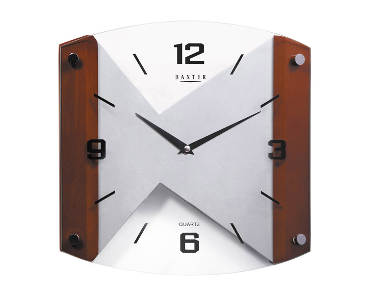 03. Baxter Glass & Timber Wall Clock