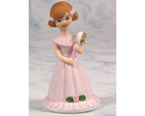 10. Growing Up Girls Figurine - Brunette, Age 5