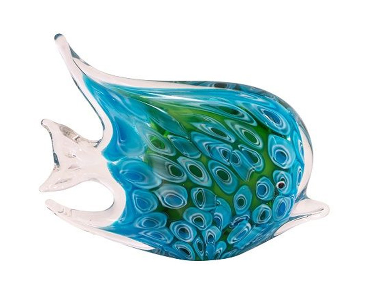 43. Coloured Glass Fish Blue Hola C