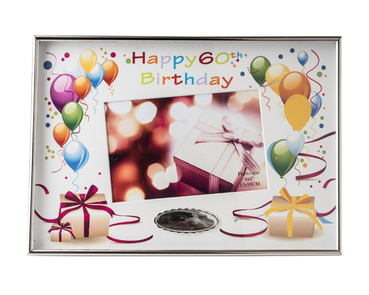 06. Happy 60th Birthday Photo Frame, Olympia Gifts