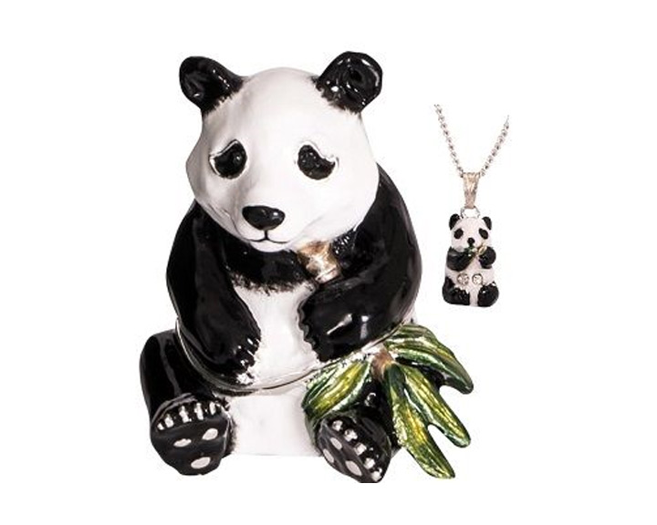 10. Panda Hidden Treasure Tinket Box with Necklace
