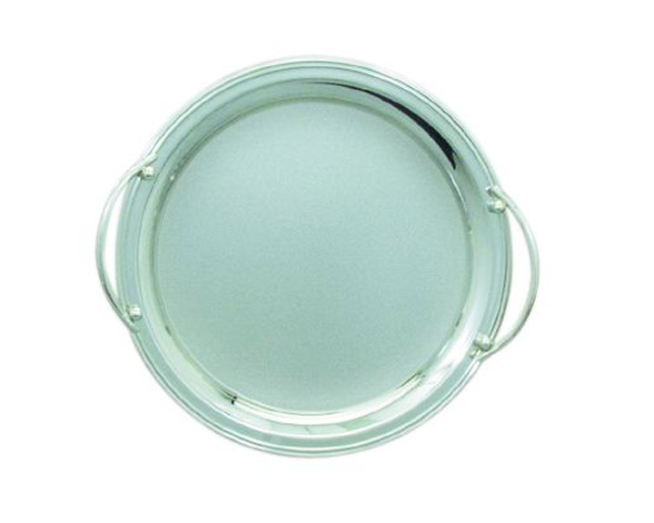 11. Stainless Steel Circular Tray with Handles