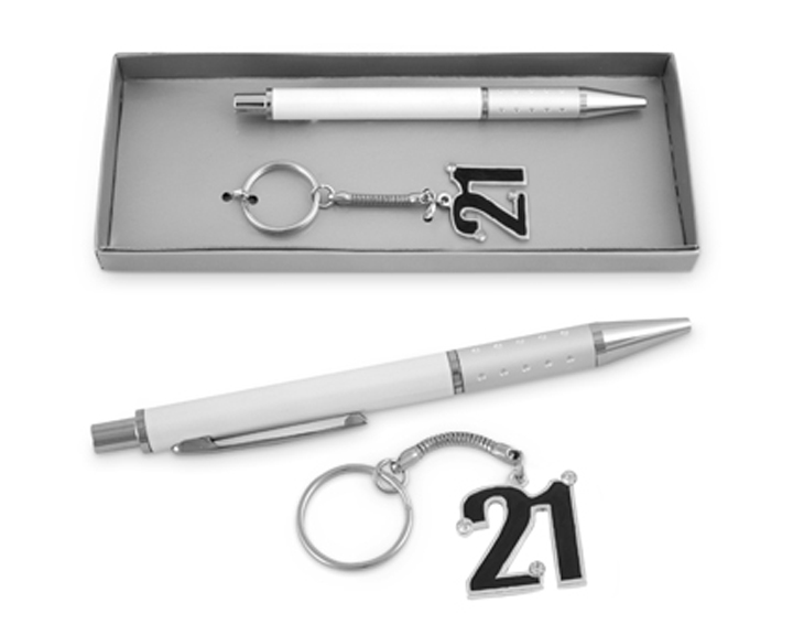 10. 21st Birthday Pen and Key Ring