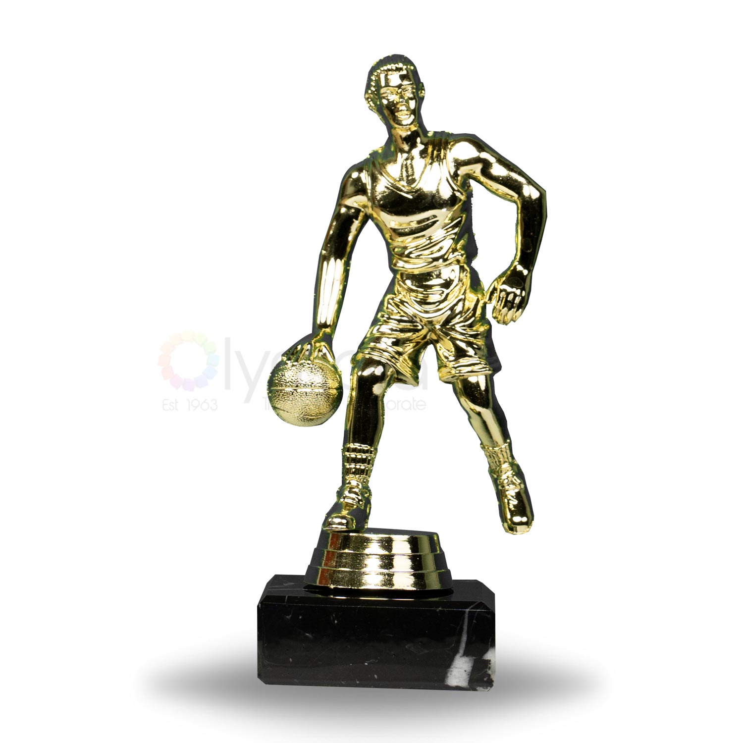 Gold Basketball Figure-Male On Marble Base Trophy