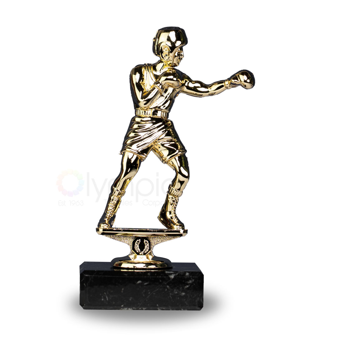 Boxing Figure On Marble Base Trophy