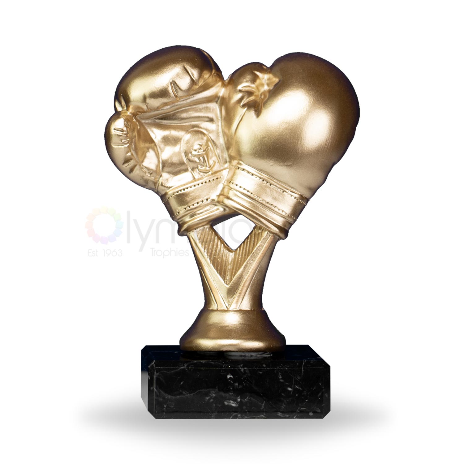 Boxing Gloves Figure On Marble Base Trophy