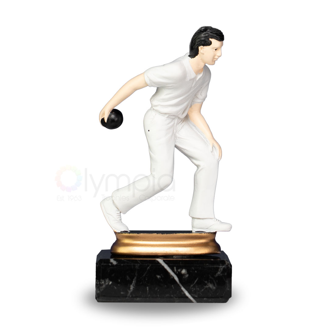 Lawn Bowls Figure On Marble Base Trophy