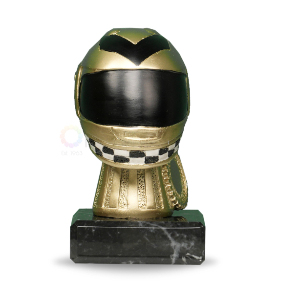 Helmet On Marble Base Trophy