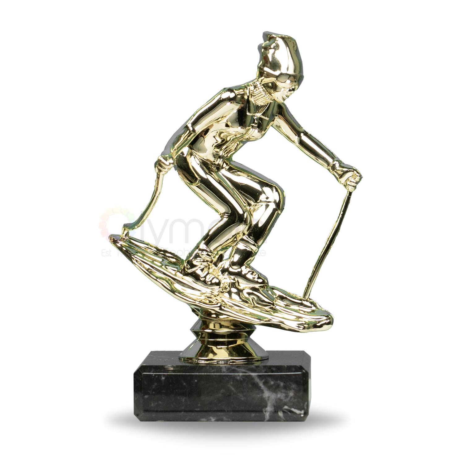 Ski Female On Marble Base Trophy