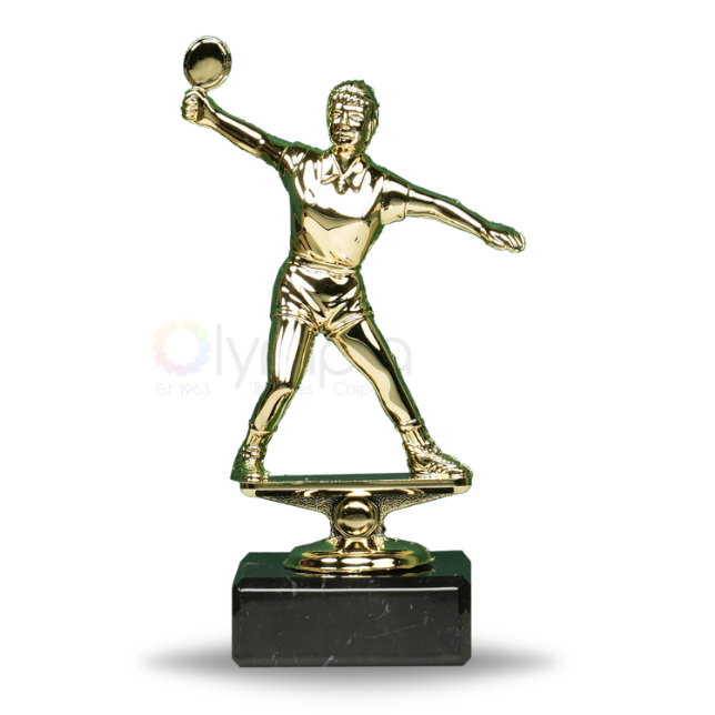 Table Tennis Female On Marble Base Trophy