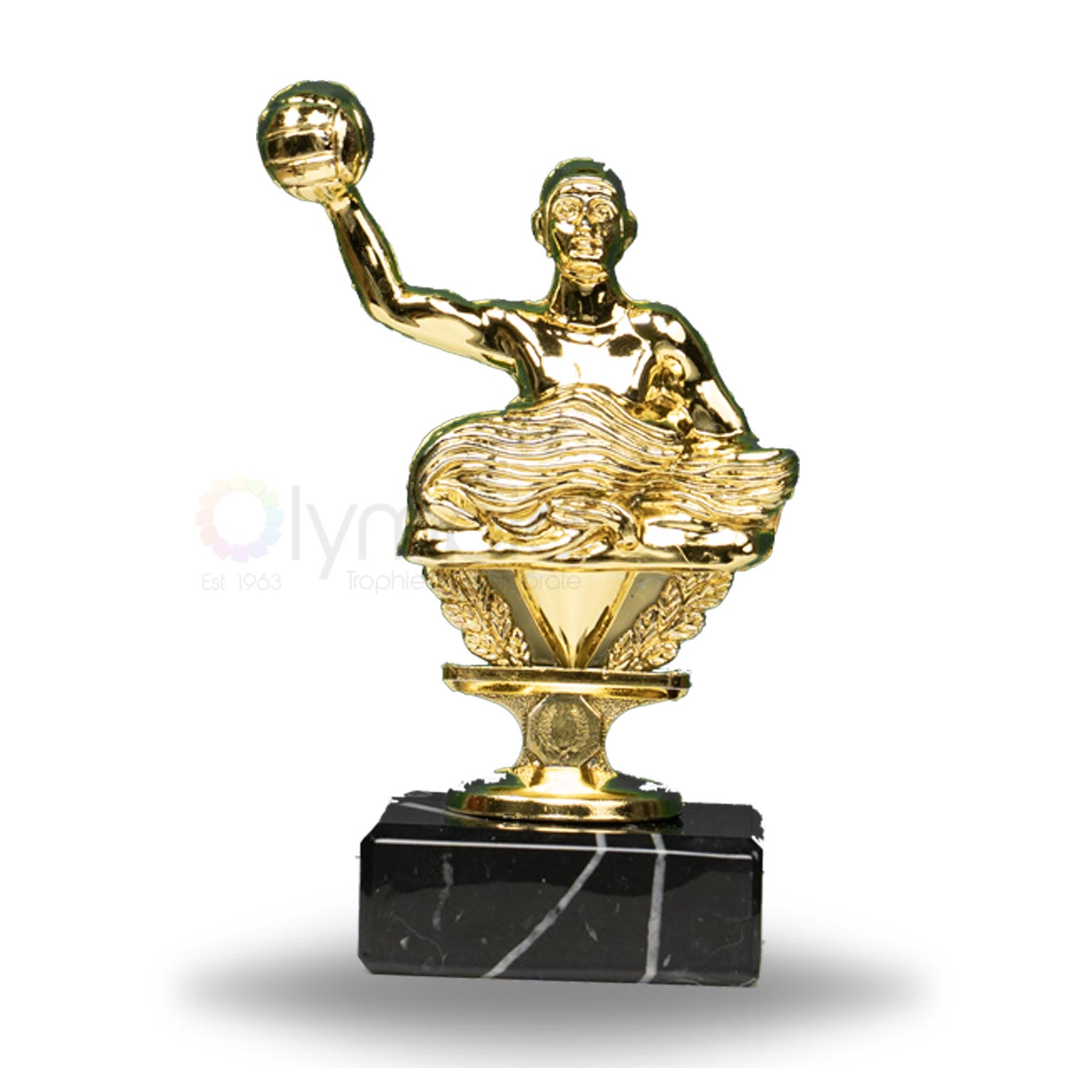 Water Polo Male On Marble Base Trophy