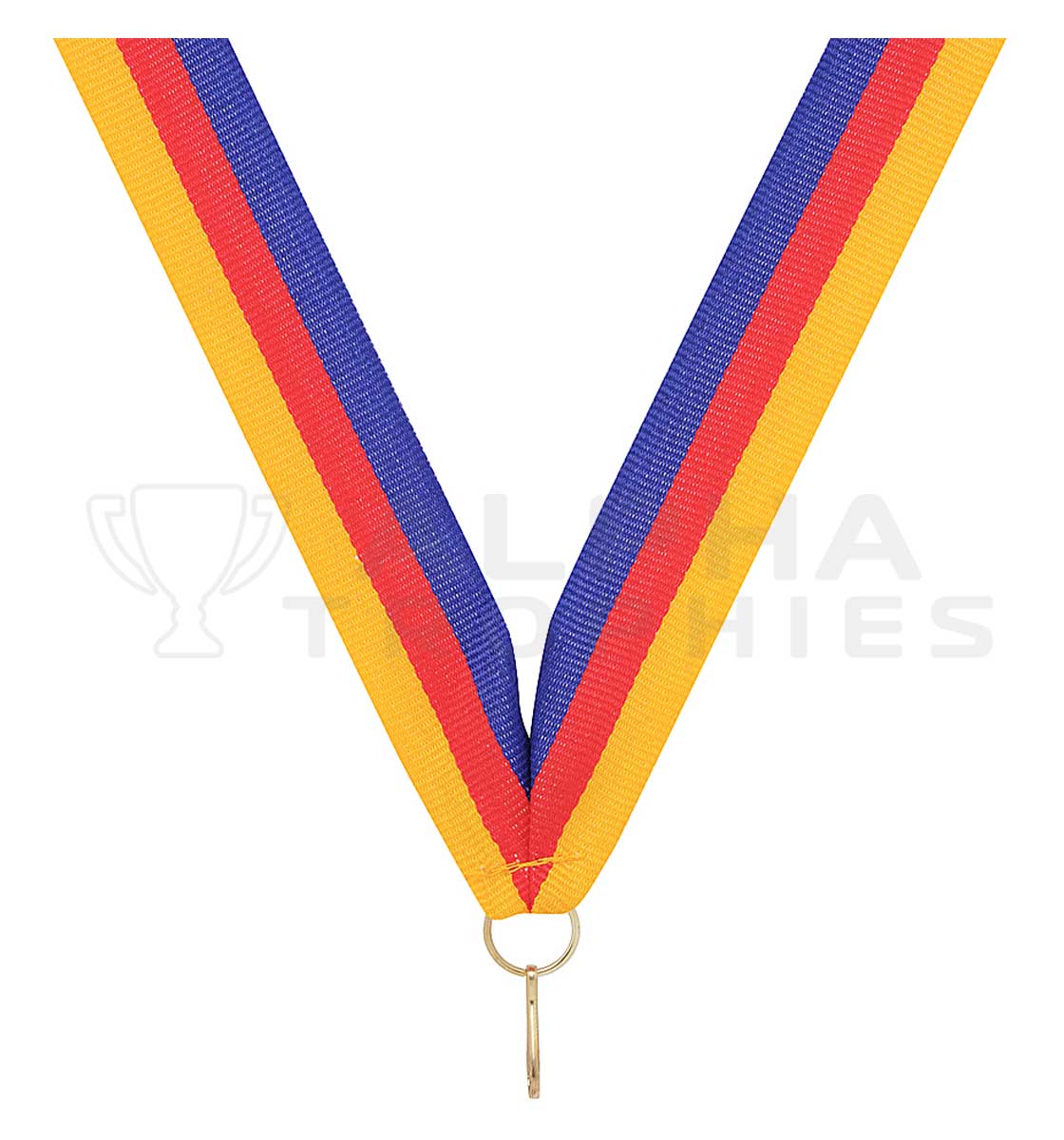 Gold / Red / Blue V Neck Ribbon