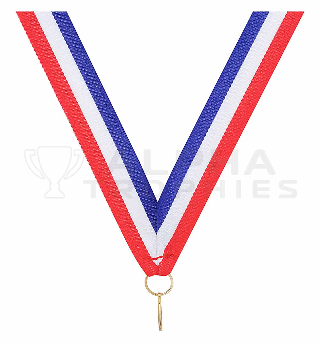 Red / White / Blue V Neck Ribbon